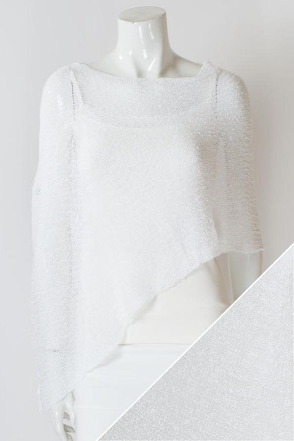 Women's short lightweight 3/4 sleeve sheer poncho shrug.