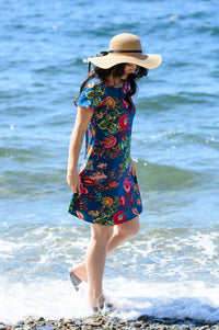 Tee Dress, Teal Fantasy, Bamboo
