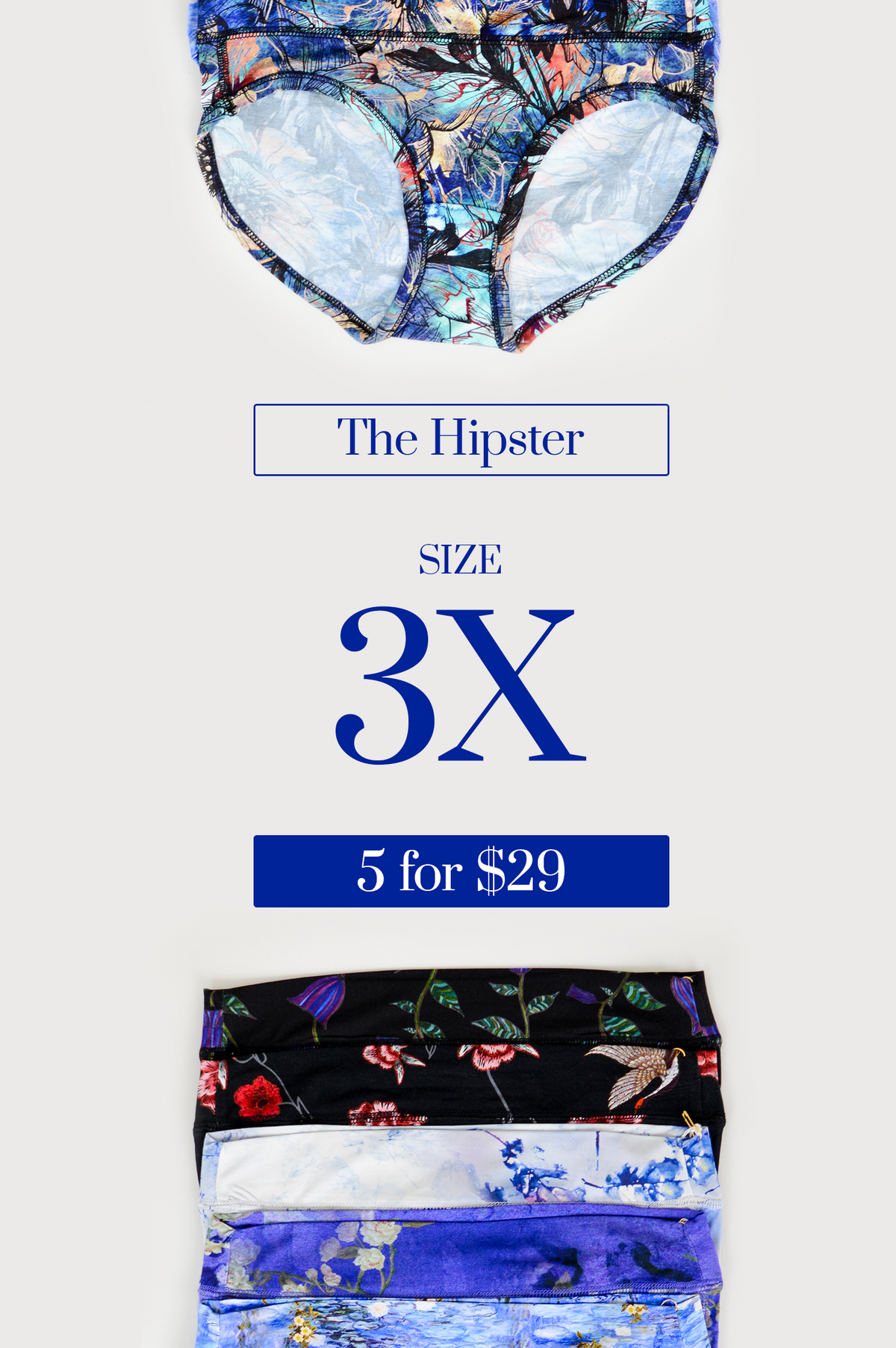 The Hipster Assorted - Size: 3X