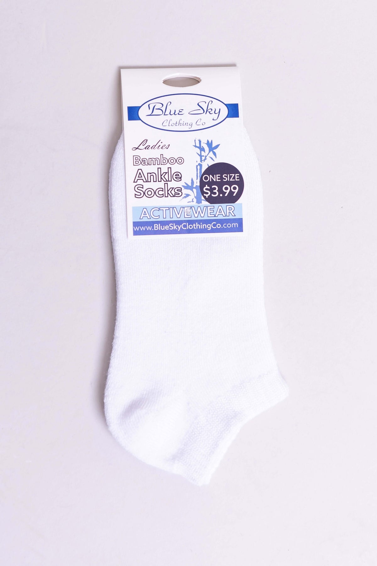 Ladies Activewear Ankle Sock, Bamboo - Blue Sky Clothing Co