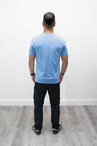 Adam Short Sleeve Shirt, Baby Blue, Bamboo