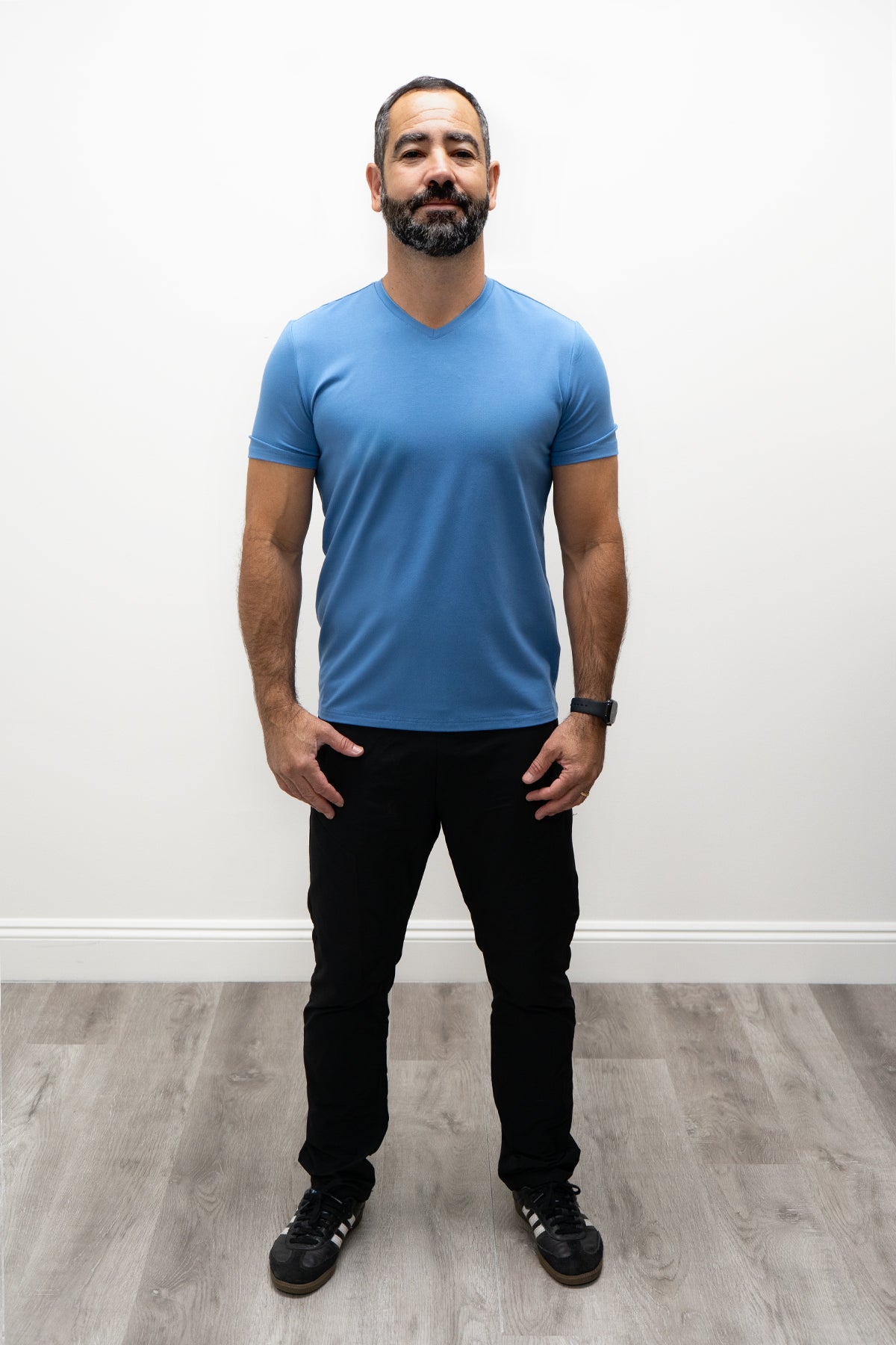 Adam Short Sleeve Shirt, Classic Blue, Bamboo