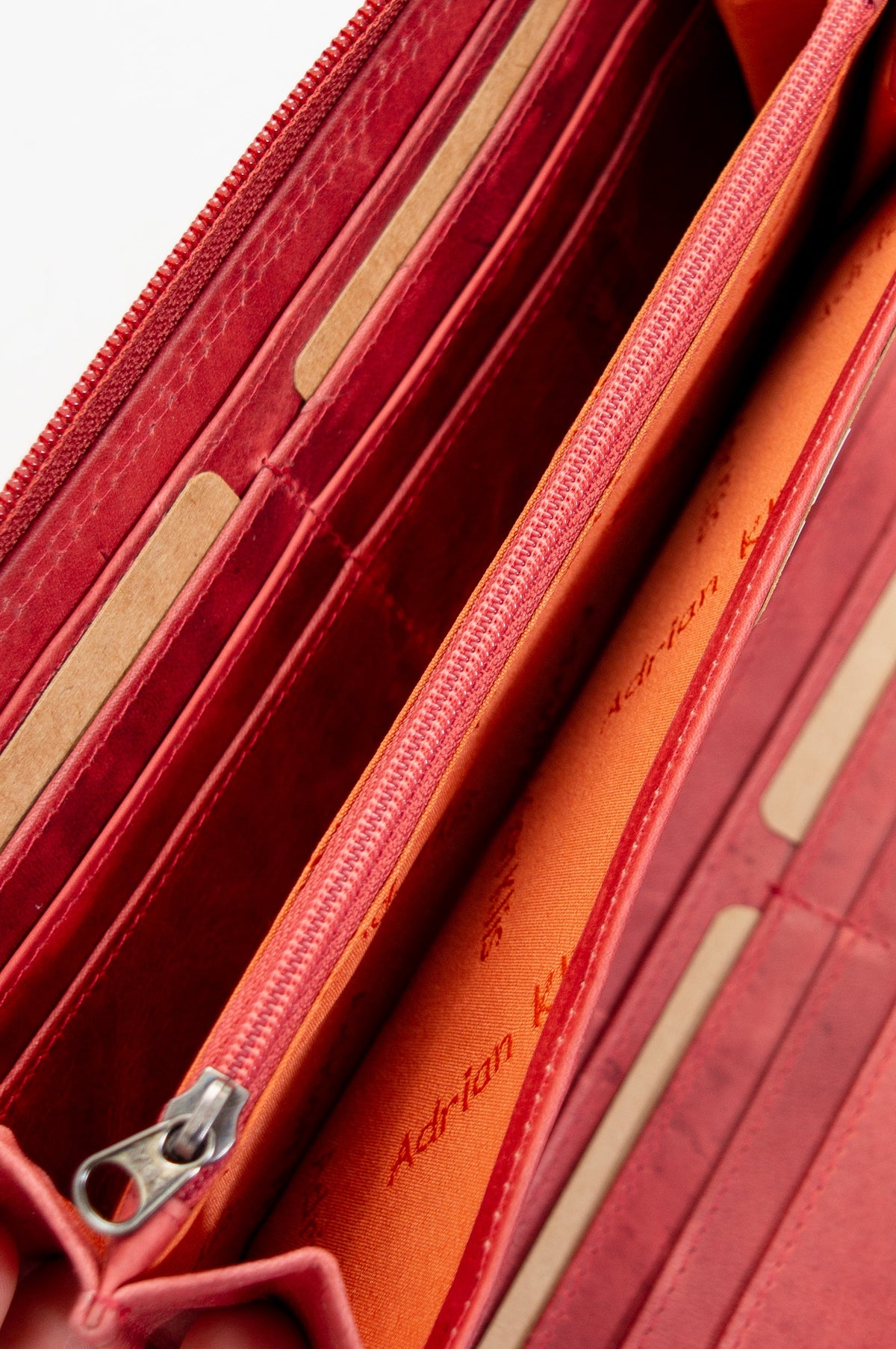 Adrian Klis 195 Wallet, Red, Buffalo Leather