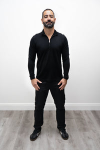 Andrew Sweater, Black, 100% Merino Wool