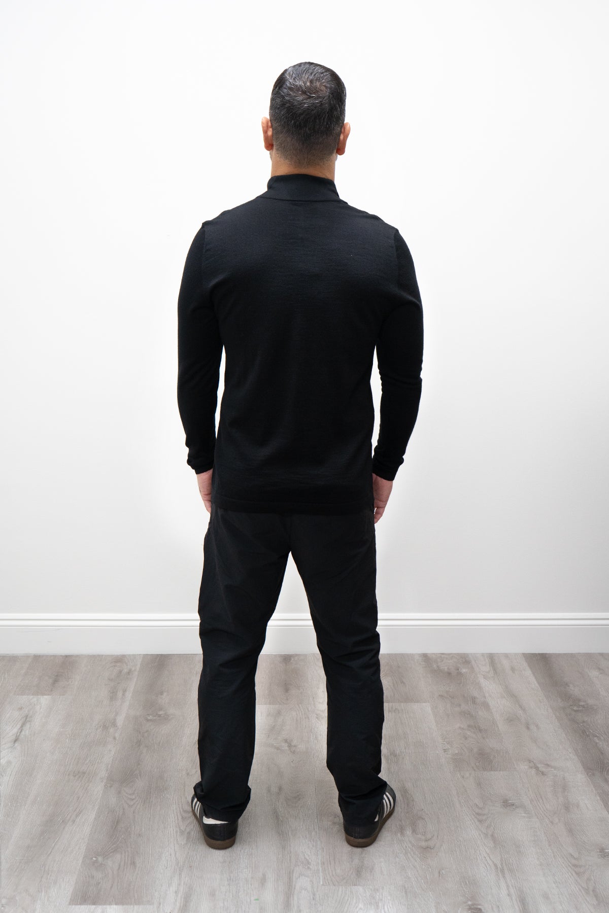 Andrew Sweater, Black, 100% Merino Wool