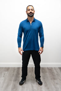 Andrew Sweater, Blue Peri, Merino Wool