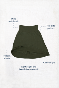 Magna Skort, Coffee, Bamboo