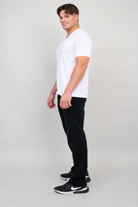 Adam Short Sleeve Shirt, White, Bamboo