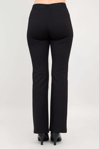 Back detail view of Daya Luxe Modal Pants in black on model