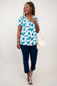 Bailey S/S Top, Aster, Linen Bamboo - Final sale