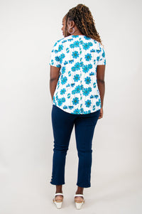 Bailey S/S Top, Aster, Linen Bamboo - Final sale