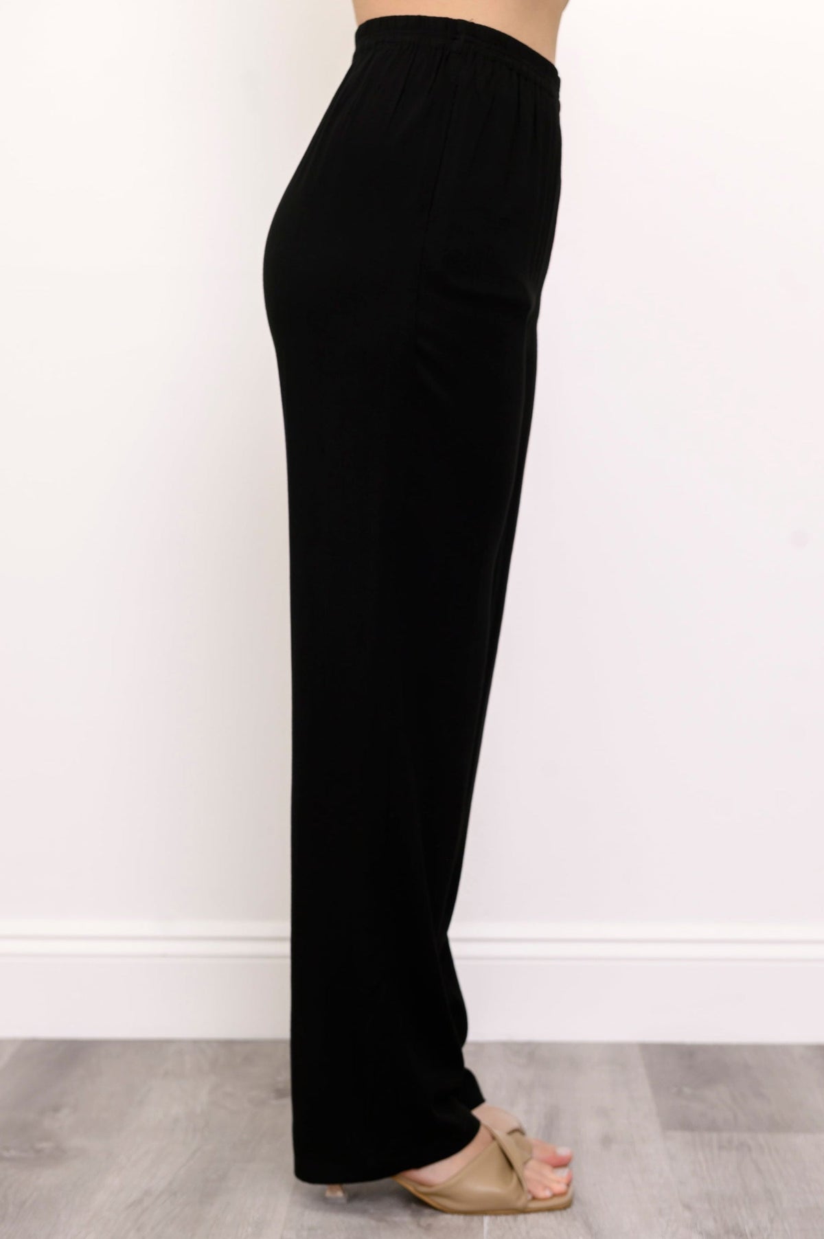 Bella Pant, Black, Linen Bamboo