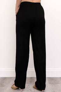 Bella Pant, Black, Linen Bamboo