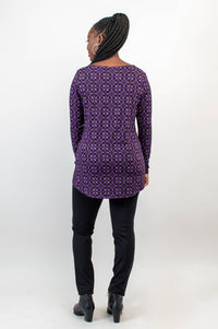 Bethany Top, Geo Flower, Bamboo - Final Sale