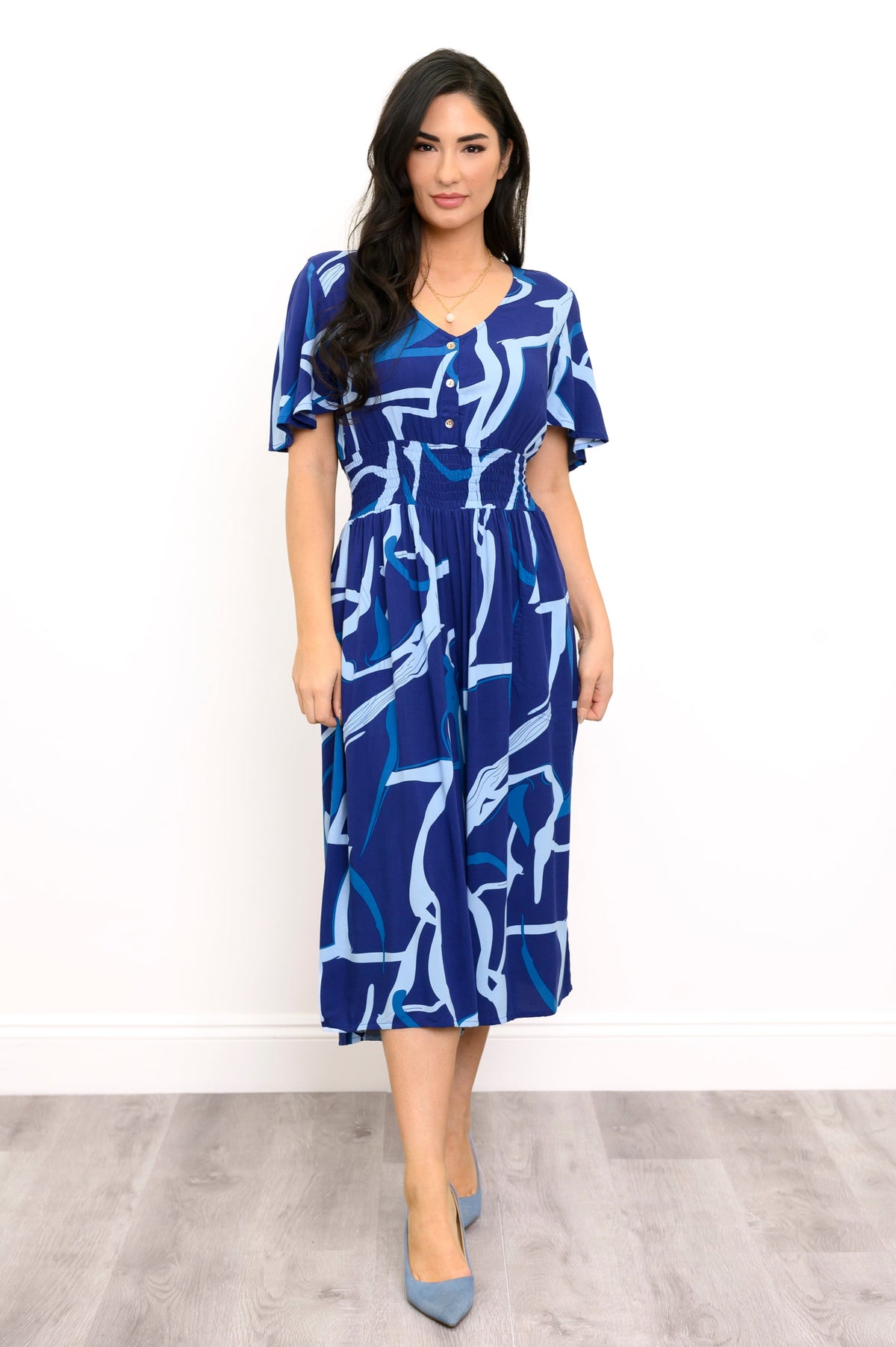 Bengal Jumpsuit, Azure Drape