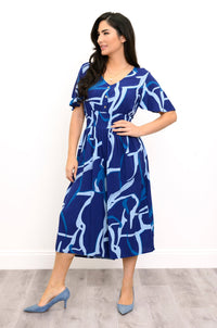 Bengal Jumpsuit, Azure Drape