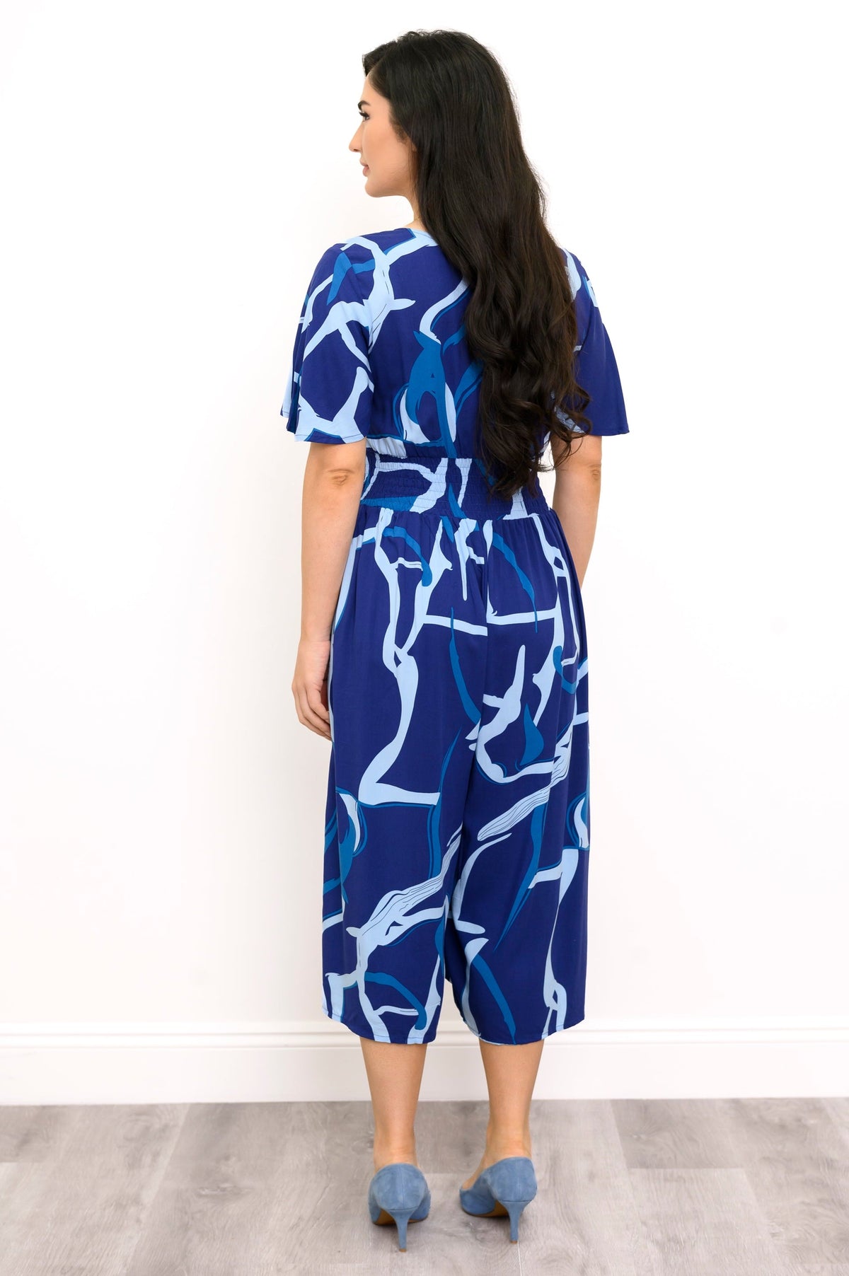 Bengal Jumpsuit, Azure Drape