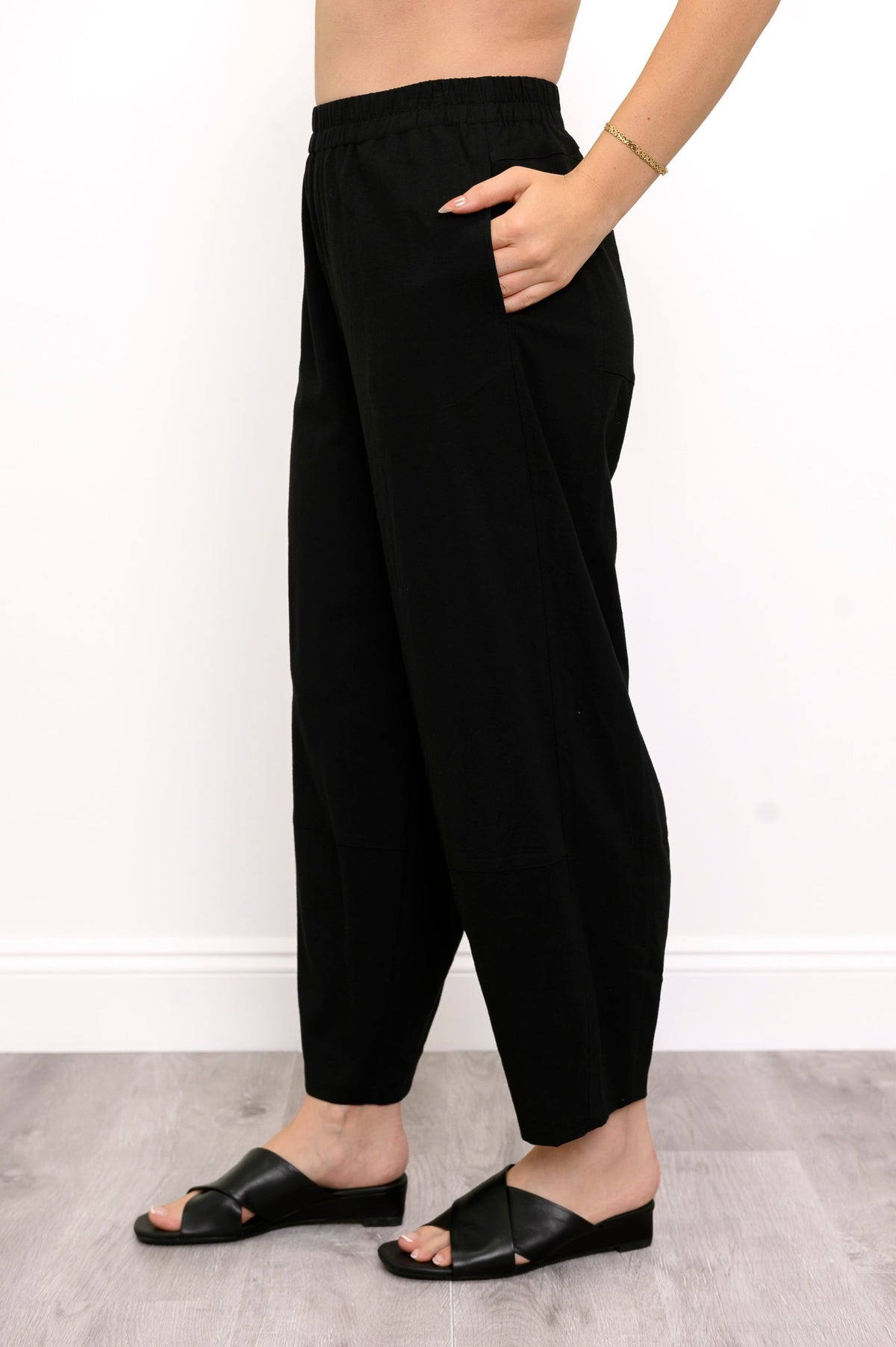 Boardwalk Pant, Black, Linen Viscose