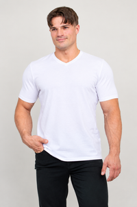 Adam Short Sleeve Shirt, White, Bamboo