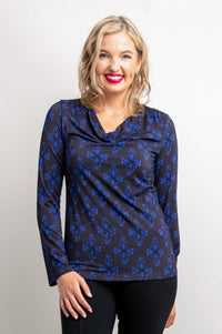 Charisse Long Sleeve Top, Blue French, Bamboo - Final Sale