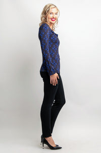 Charisse Long Sleeve Top, Blue French, Bamboo - Final Sale