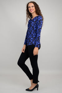 Charisse Long Sleeve Top, Snow Flower, Bamboo - Final Sale