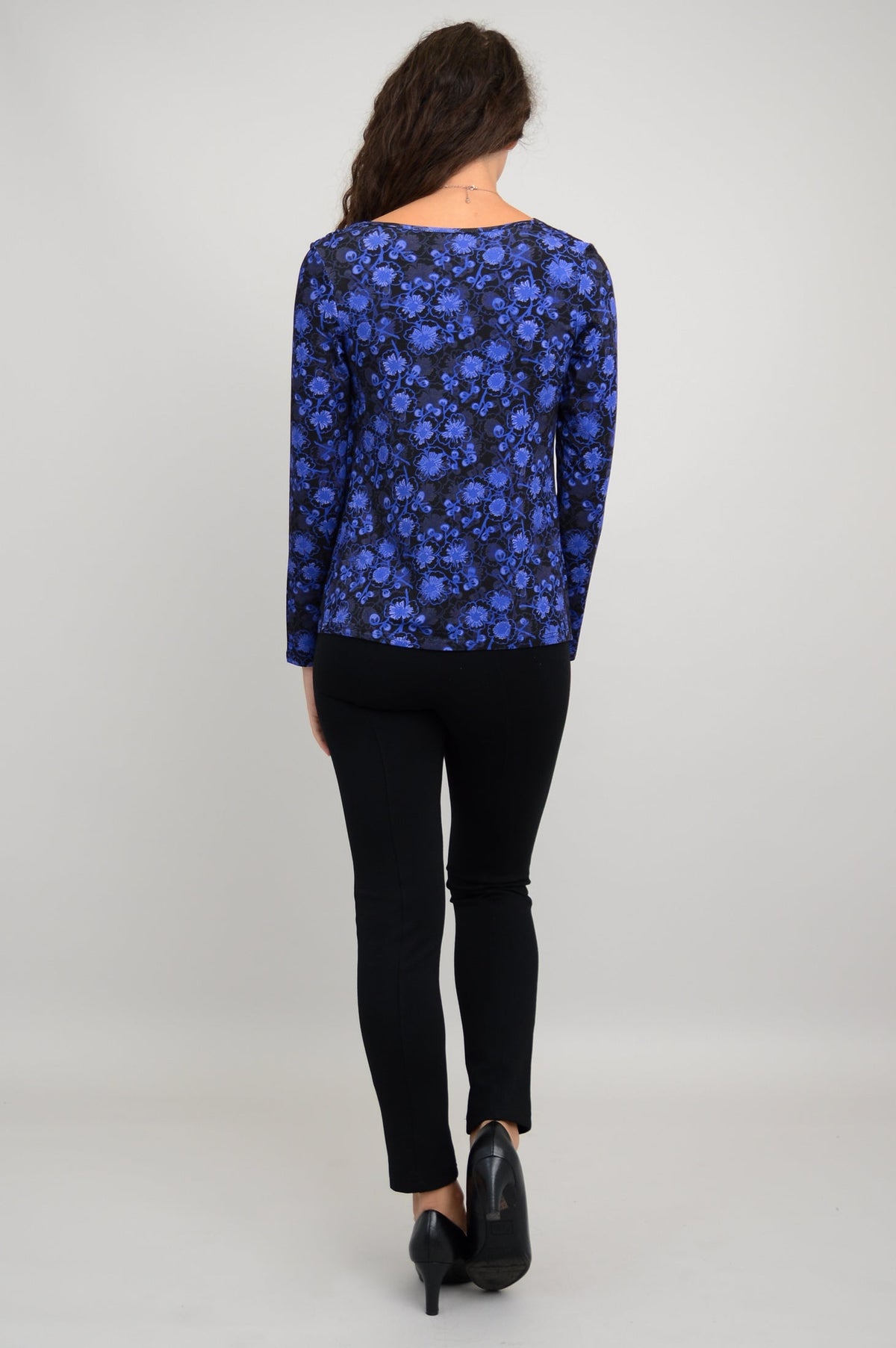 Charisse Long Sleeve Top, Snow Flower, Bamboo - Final Sale
