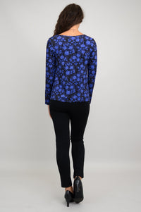 Charisse Long Sleeve Top, Snow Flower, Bamboo - Final Sale