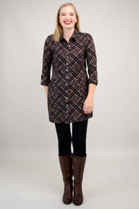 Charlie Tunic, Rich Plaid, Bamboo - Final Sale