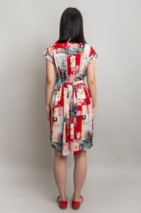 Chelsea Dress, Fuji Summer, Linen Bamboo - Final Sale