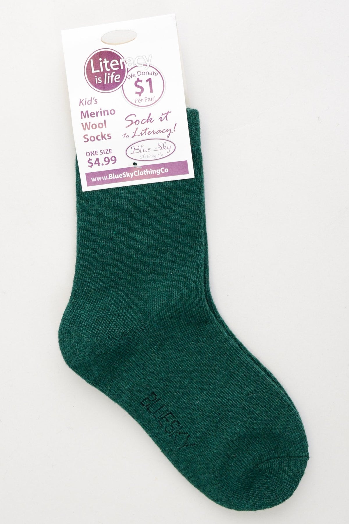 Little Ones' Merino Wool Socks for Literacy
