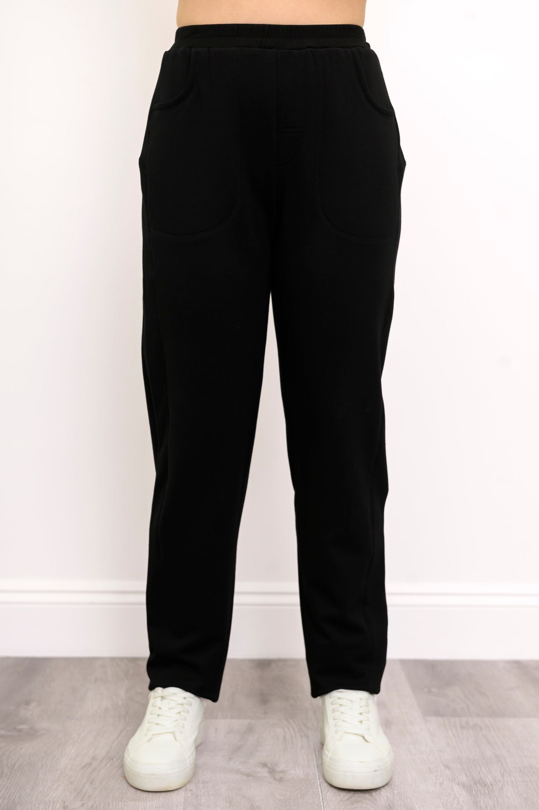 Christine Pant, Black, Bamboo Fleece – USA Blue Sky Clothing Co Ltd