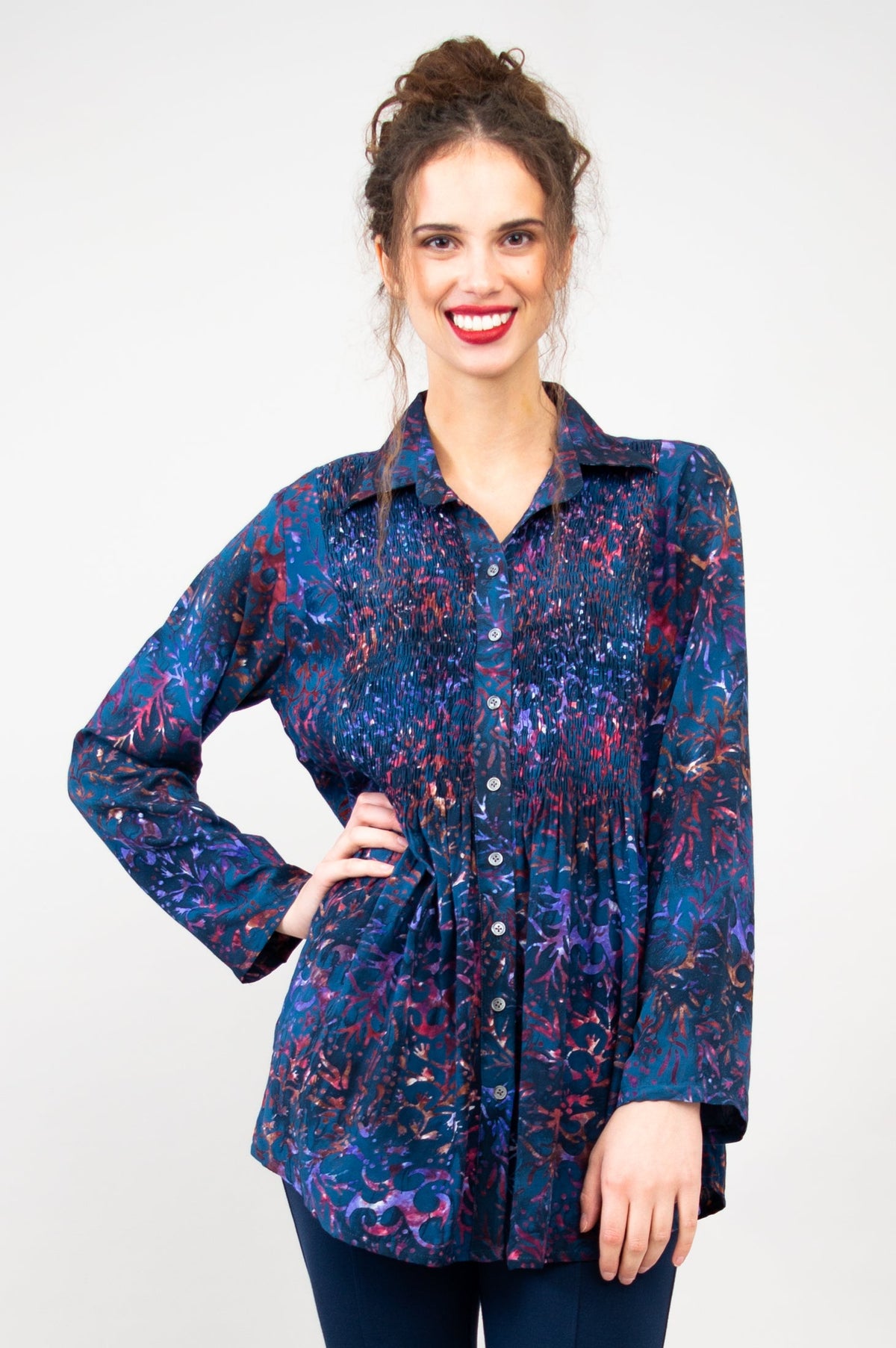 Cindy Long Sleeve, Purple Sprinkle -Final Sale