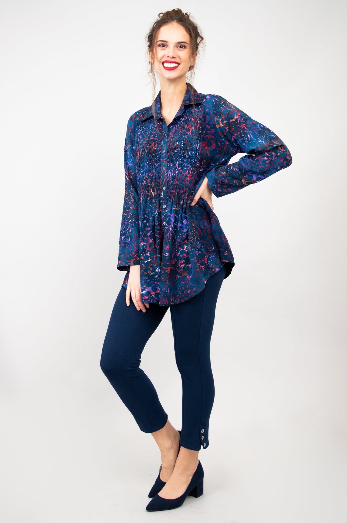 Cindy Long Sleeve, Purple Sprinkle -Final Sale