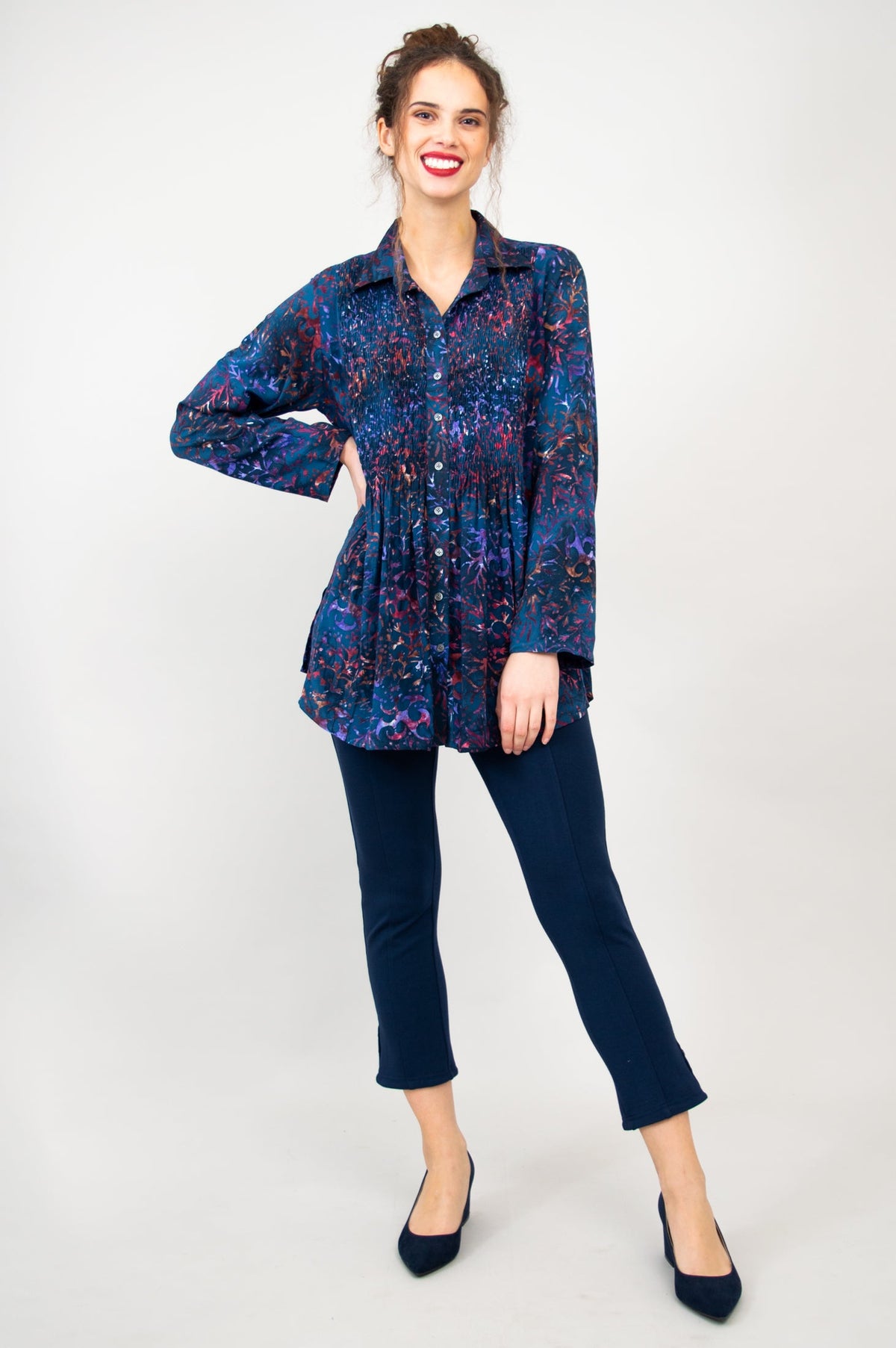 Cindy Long Sleeve, Purple Sprinkle -Final Sale