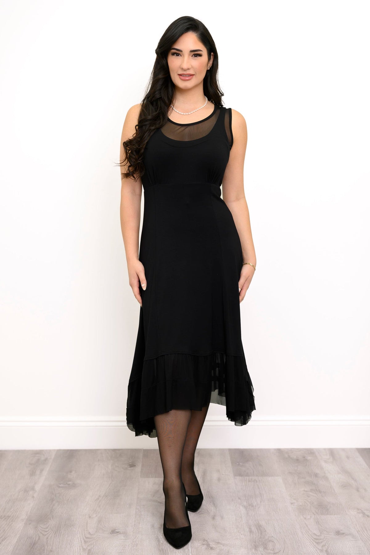 Danube Dress, Black, Bamboo