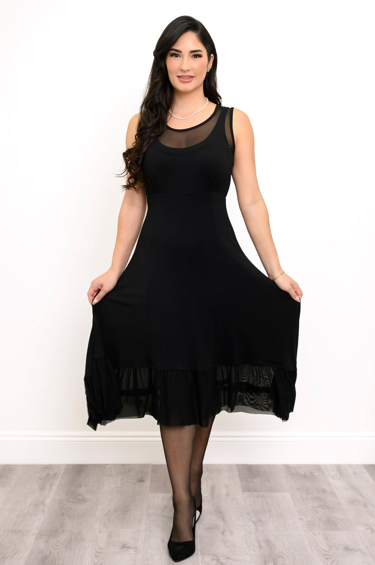 Danube Dress, Black, Bamboo