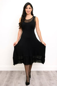 Danube Dress, Black, Bamboo