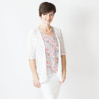 Dee Tank, Grey/Red Roses, Viscose - Blue Sky Clothing Co