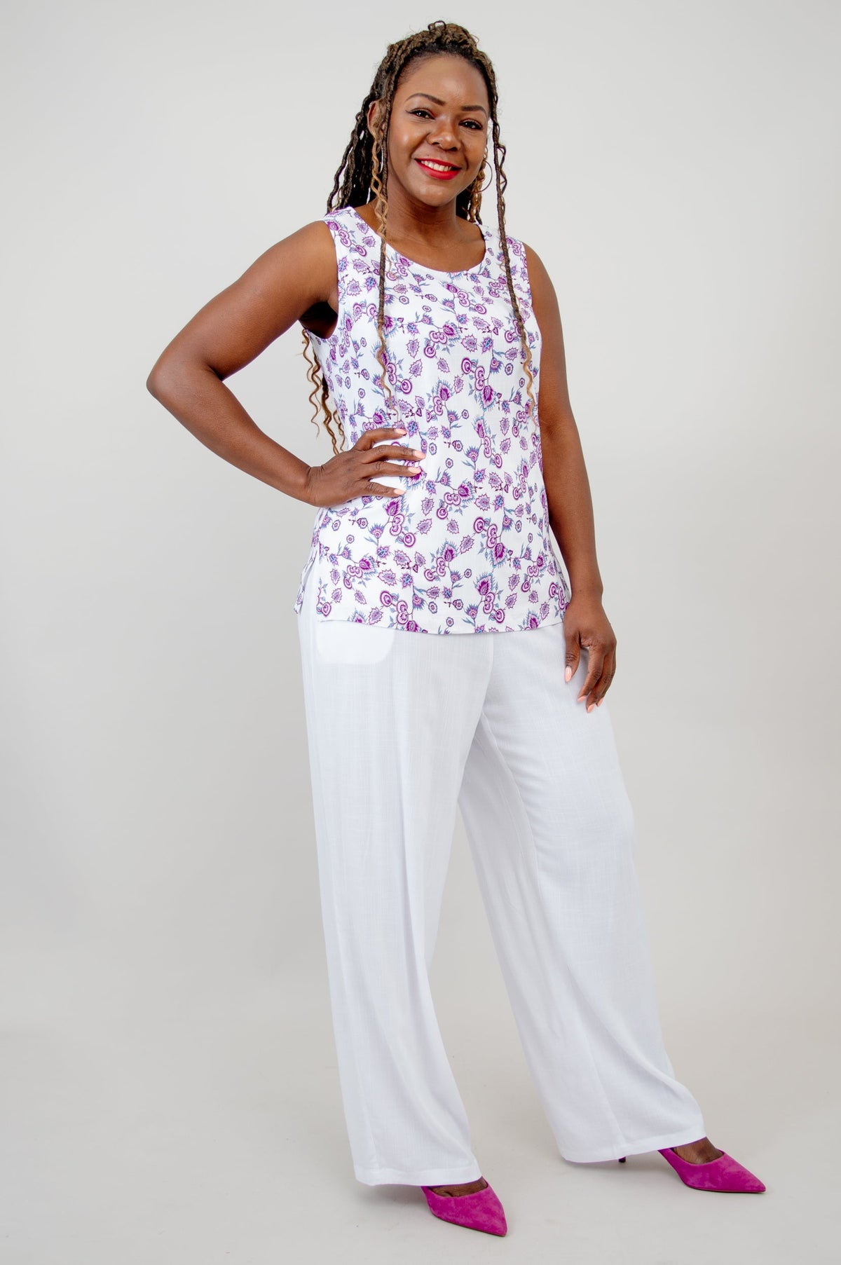 Dena Tank, Rajou, Linen Bamboo -Final Sale