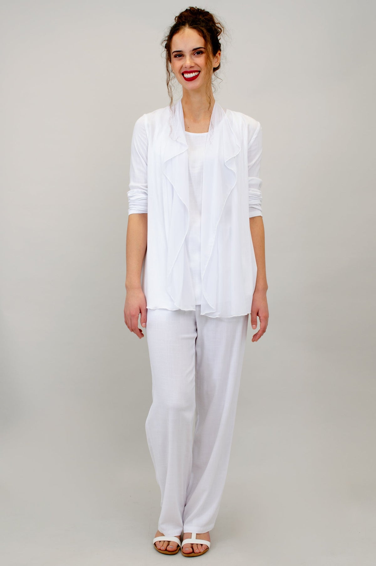 Diana Jacket, White, Linen Bamboo - Final Sale
