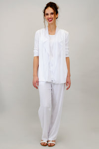 Diana Jacket, White, Linen Bamboo - Final Sale