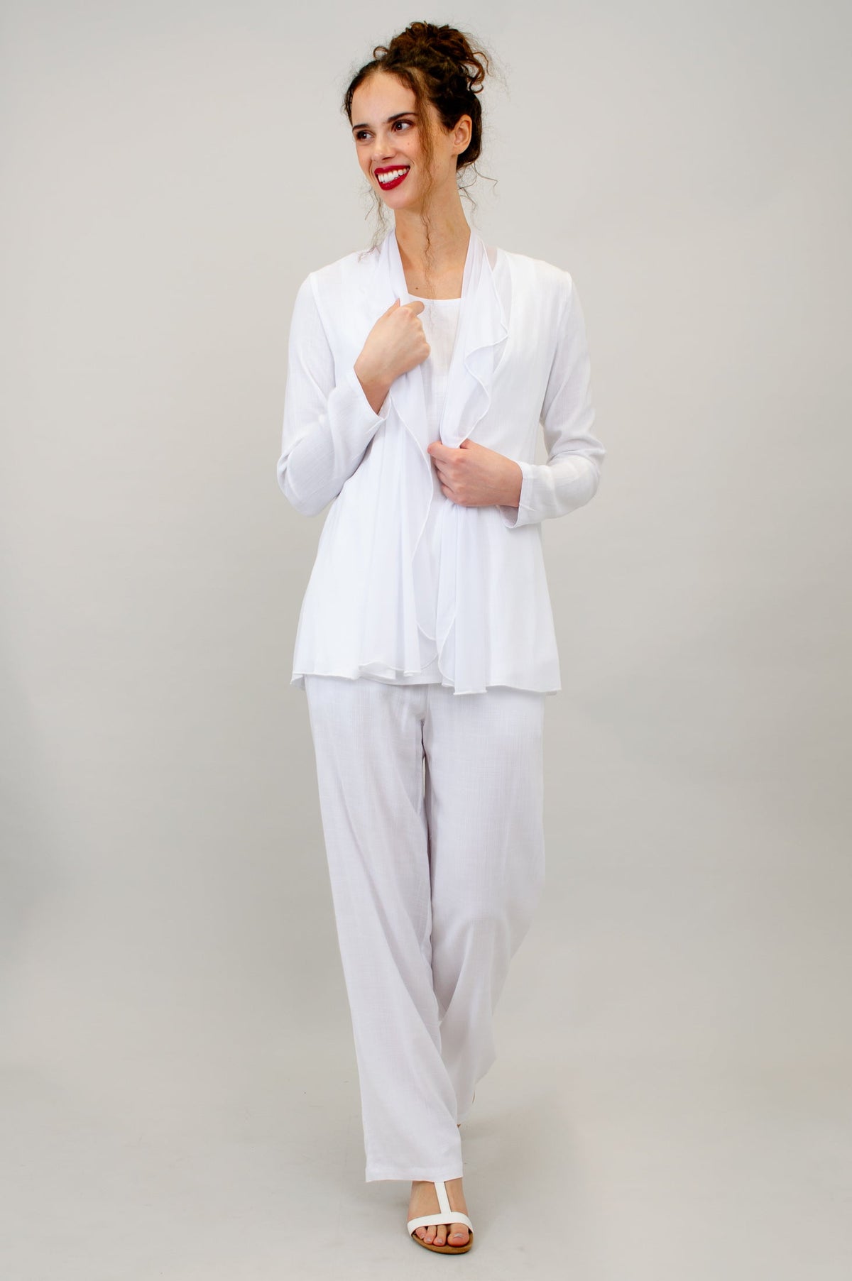 Diana Jacket, White, Linen Bamboo - Final Sale