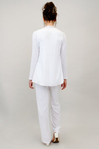Diana Jacket, White, Linen Bamboo - Final Sale