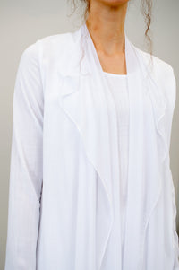Diana Jacket, White, Linen Bamboo - Final Sale