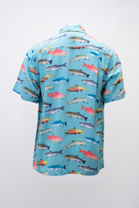 Dino Shirt, Canada Salmon, Woven Bamboo