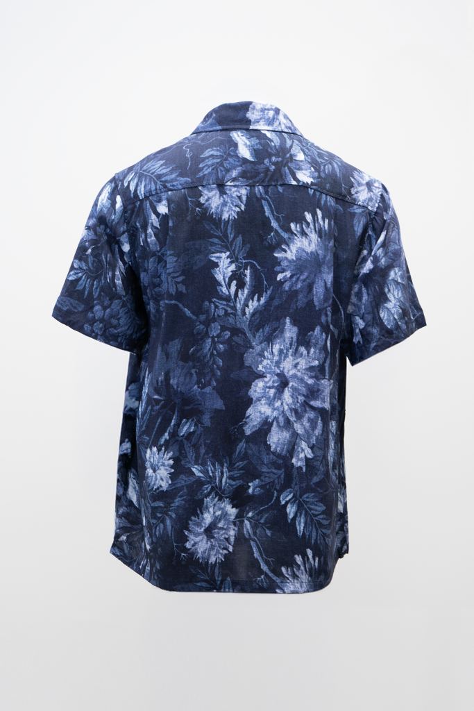Dino Shirt, Indigo Mood, Woven Bamboo
