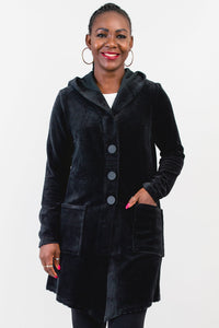 Doreen Jacket, Black, Bamboo Cotton- Final Sale