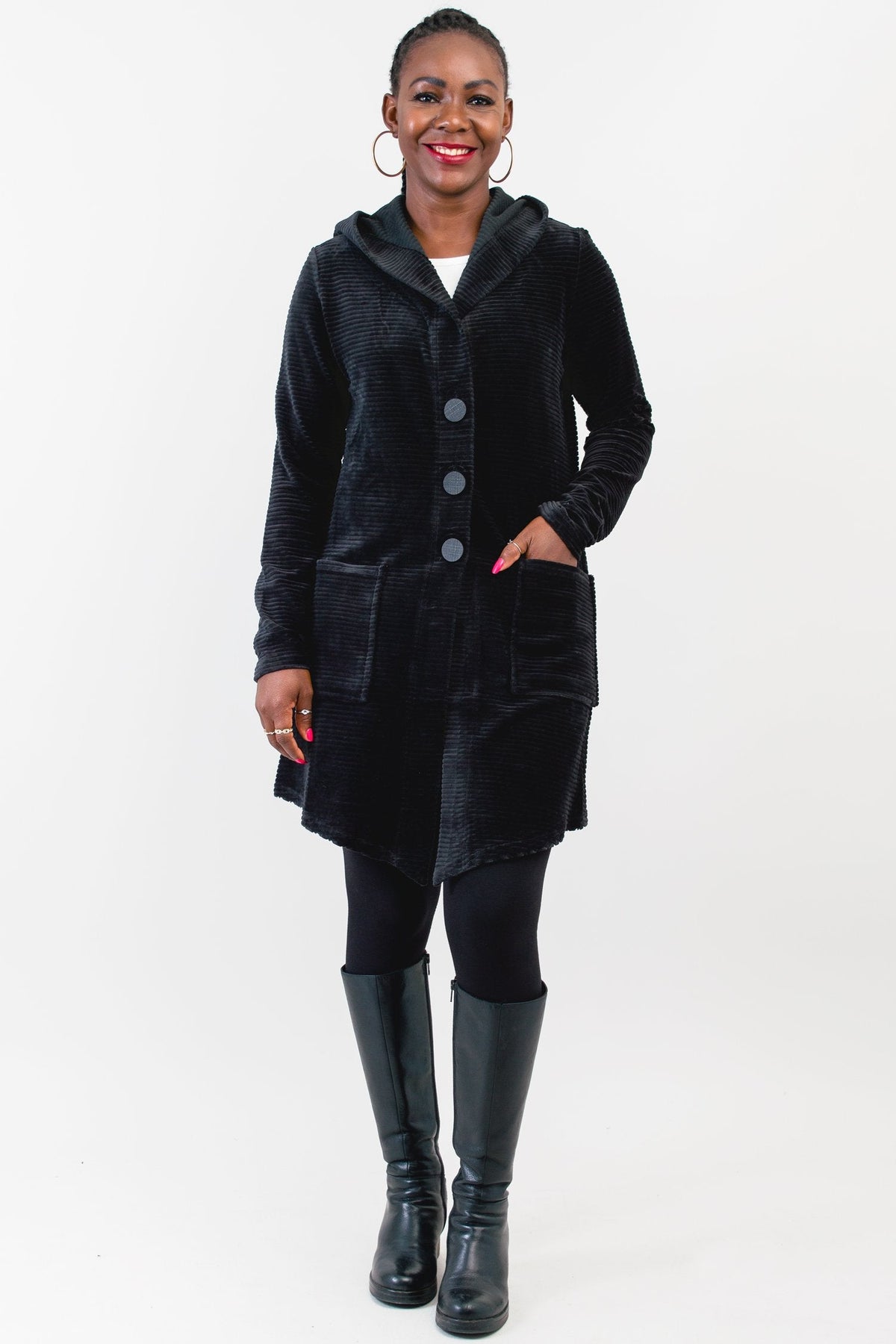 Doreen Jacket, Black, Bamboo Cotton- Final Sale