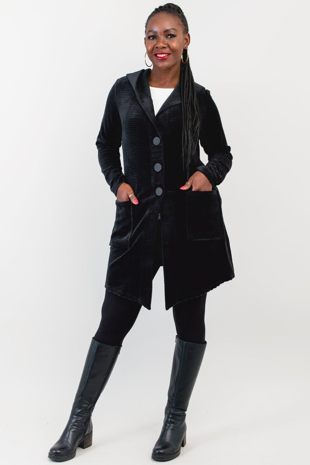 Doreen Jacket, Black, Bamboo Cotton- Final Sale